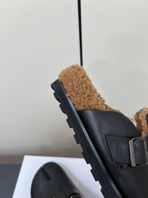 Мюли кожаные на меху фото 2