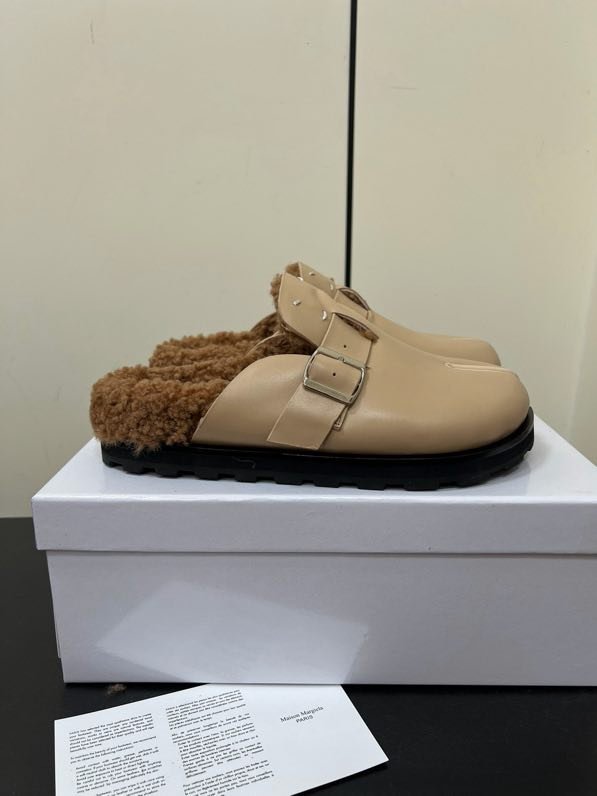 Мюли кожаные на меху фото 2