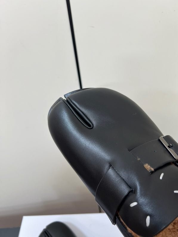 Мюли кожаные на меху фото 3