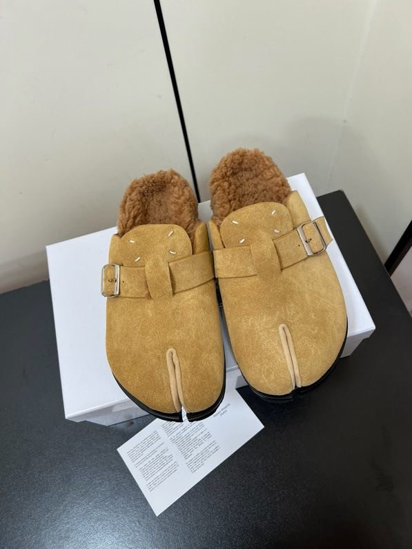 Мюли кожаные на меху фото 3