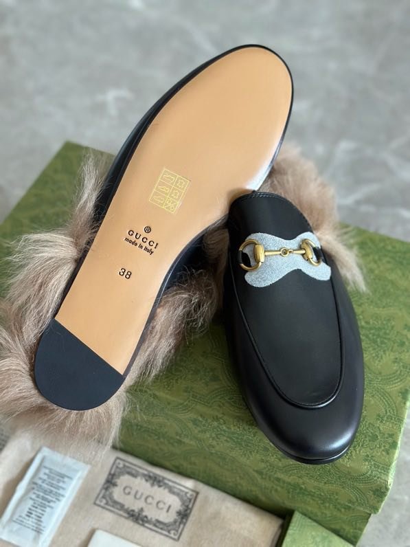 Мюли кожаные на меху фото 3