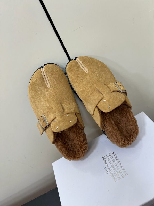 Мюли кожаные на меху фото 5