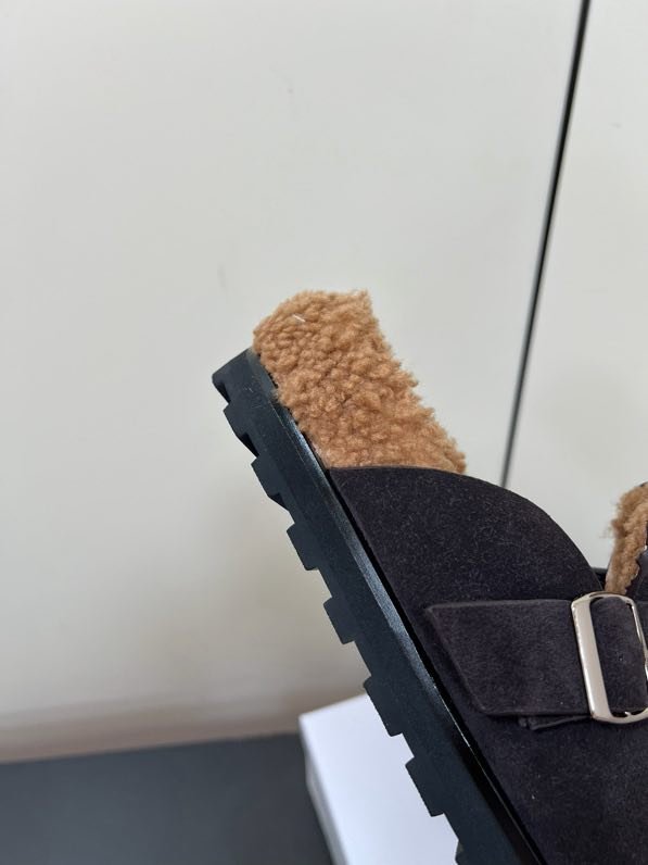 Мюли кожаные на меху фото 7