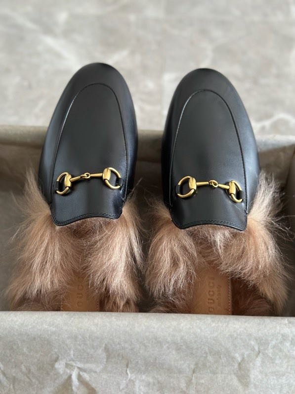 Мюли кожаные на меху фото 8