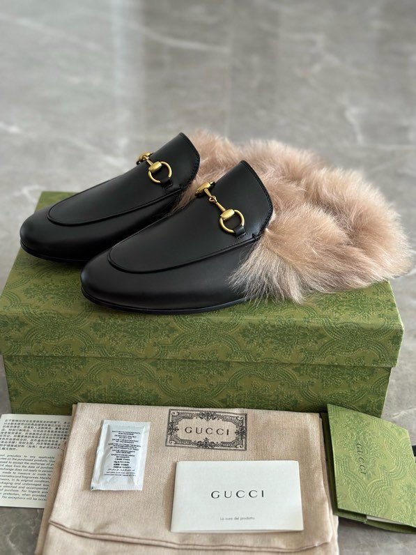 Мюли кожаные на меху фото 9