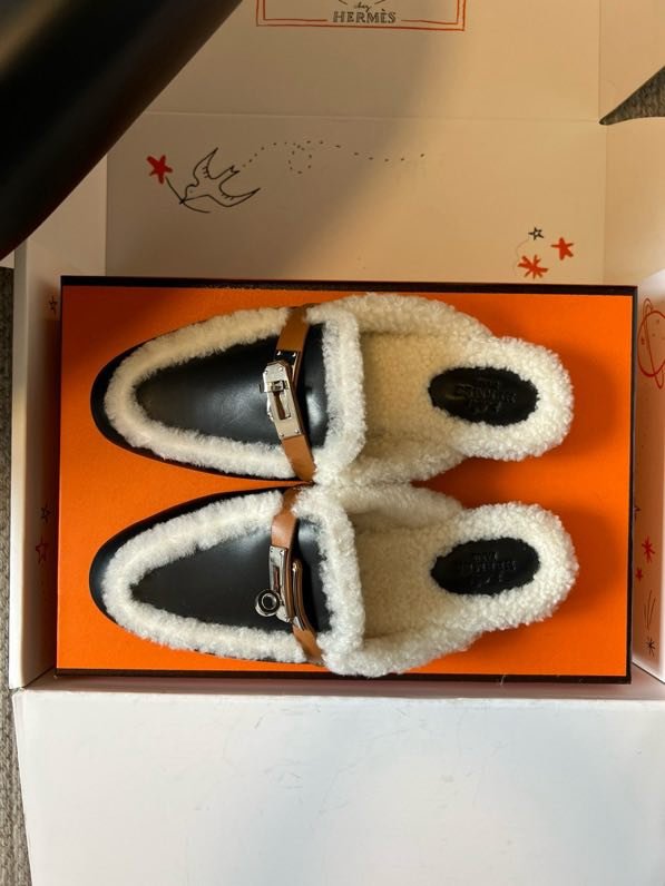 Мюли шкіряні жіночі на хутрі фото 2