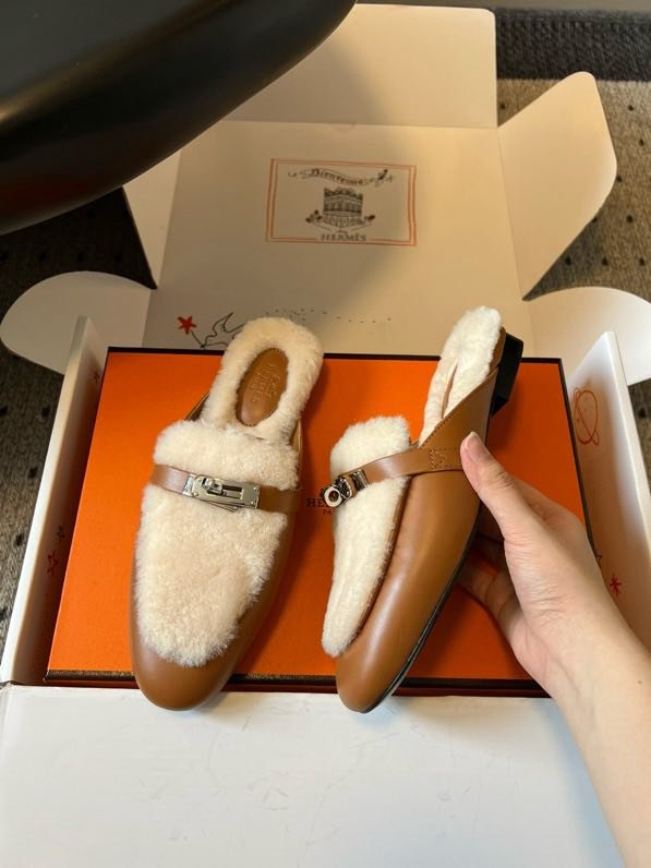 Мюли шкіряні жіночі на хутрі фото 5