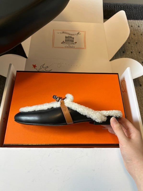 Мюли шкіряні жіночі на хутрі фото 6