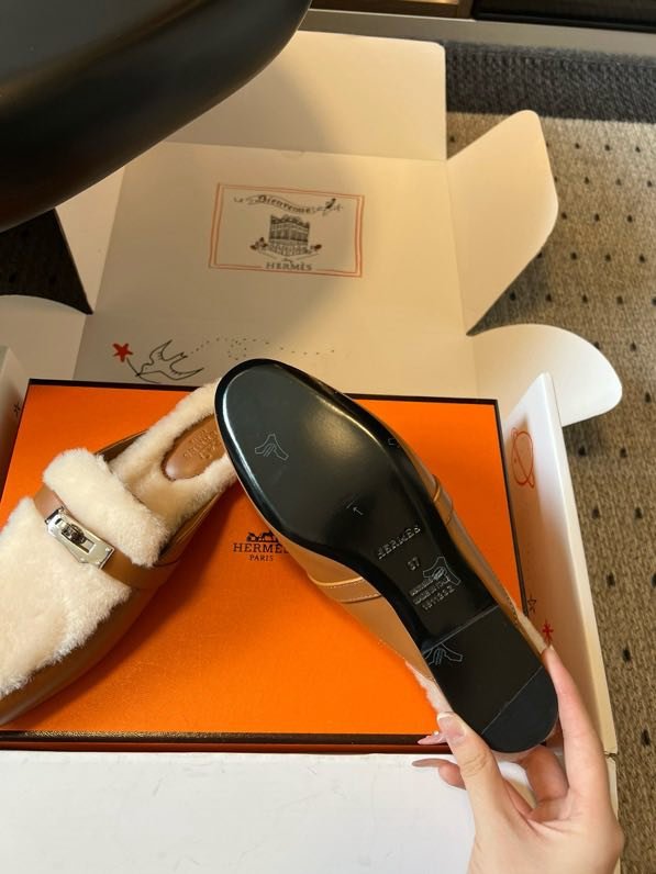 Мюли шкіряні жіночі на хутрі фото 7