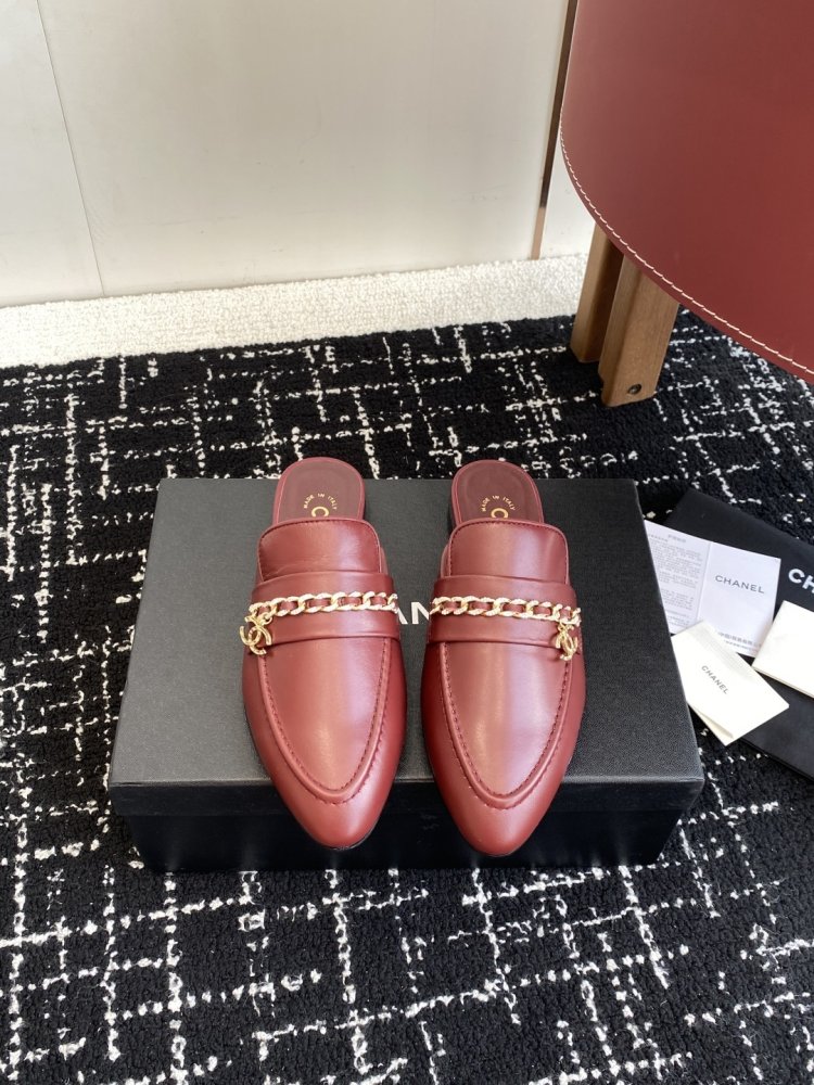 Мюли кожаные женские