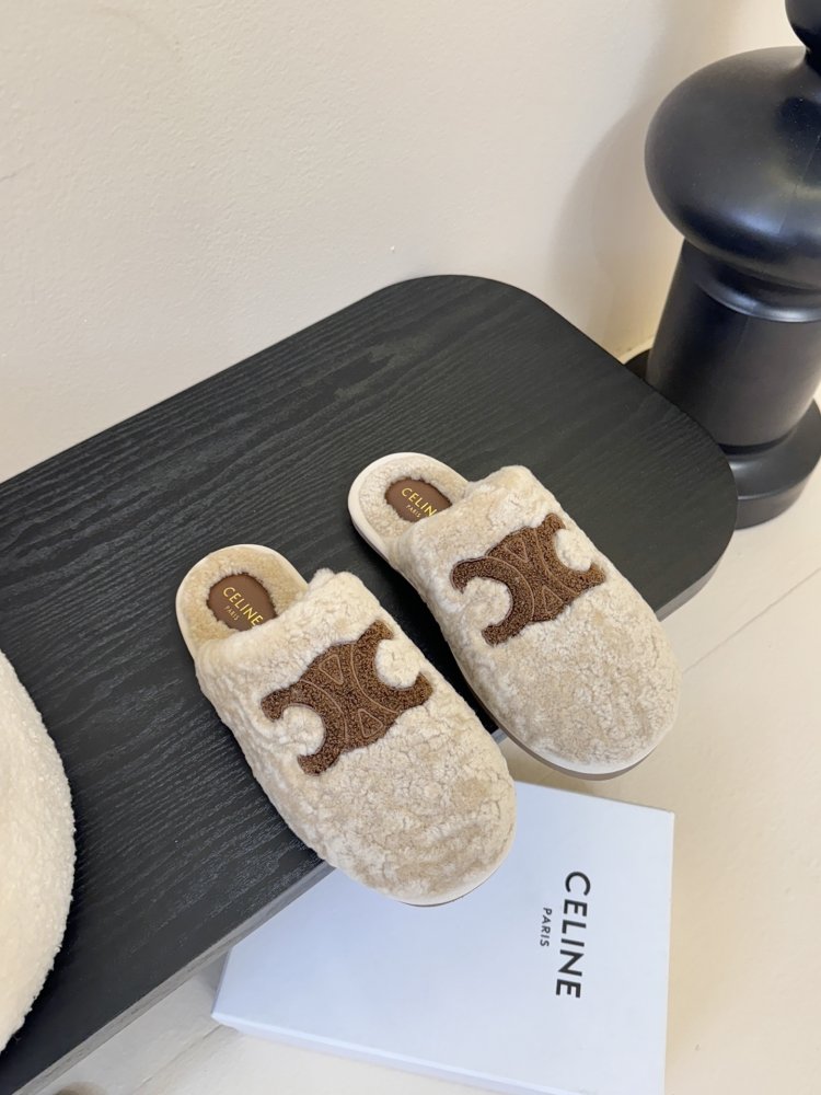 Мюли меховые женские