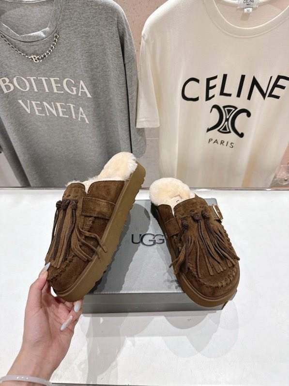 Мюли меховые женские