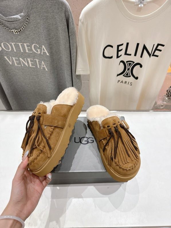 Мюли меховые женские