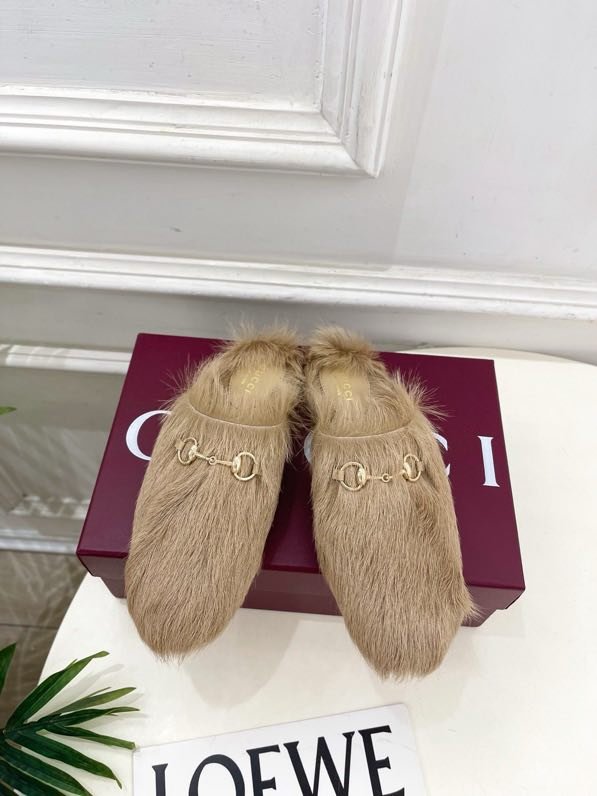 Мюли меховые женские