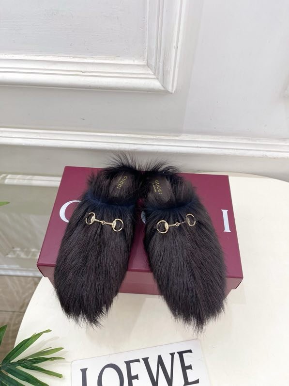 Мюли меховые женские