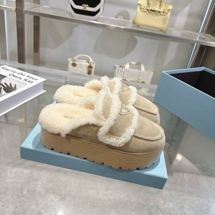 Мюли меховые женские