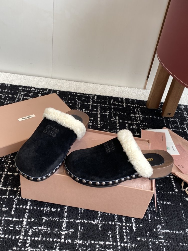 Мюли меховые женские фото 3