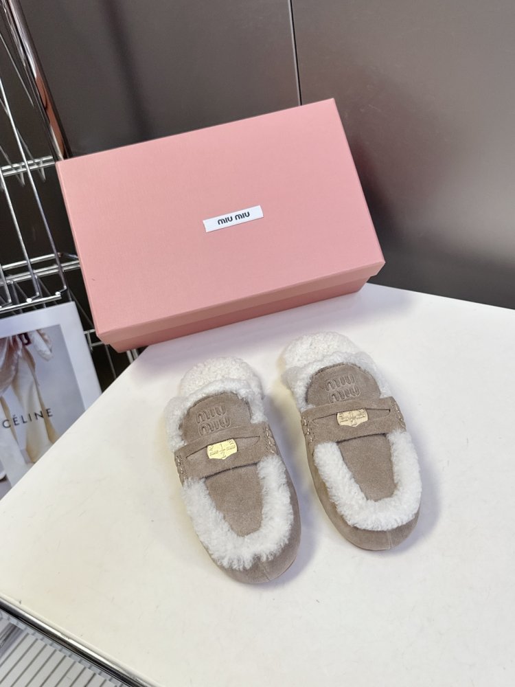 Мюли на меху женские