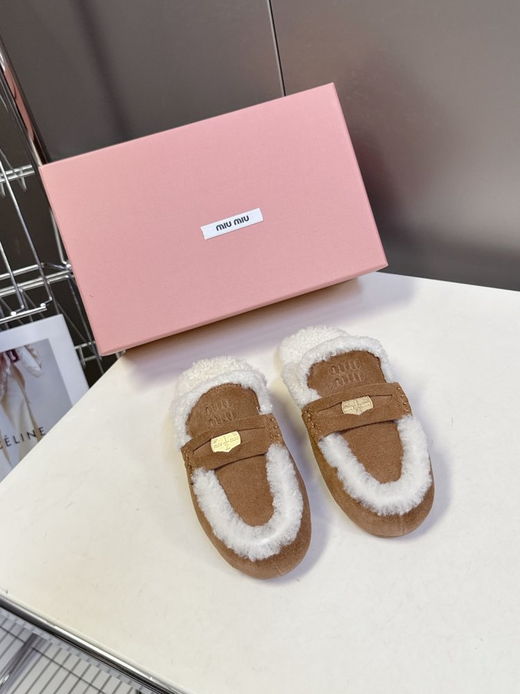 Мюли на меху женские