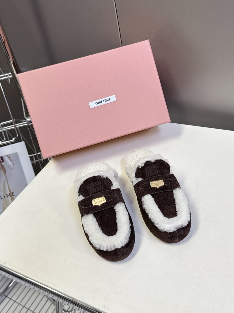 Мюли на меху женские