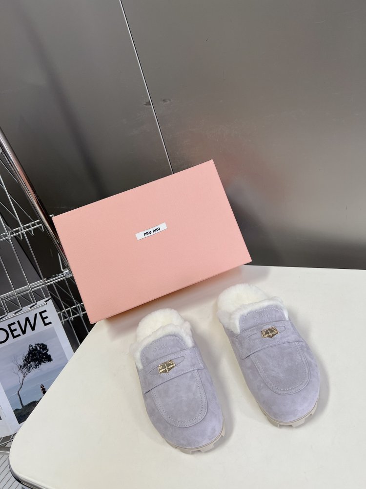 Мюли на меху женские