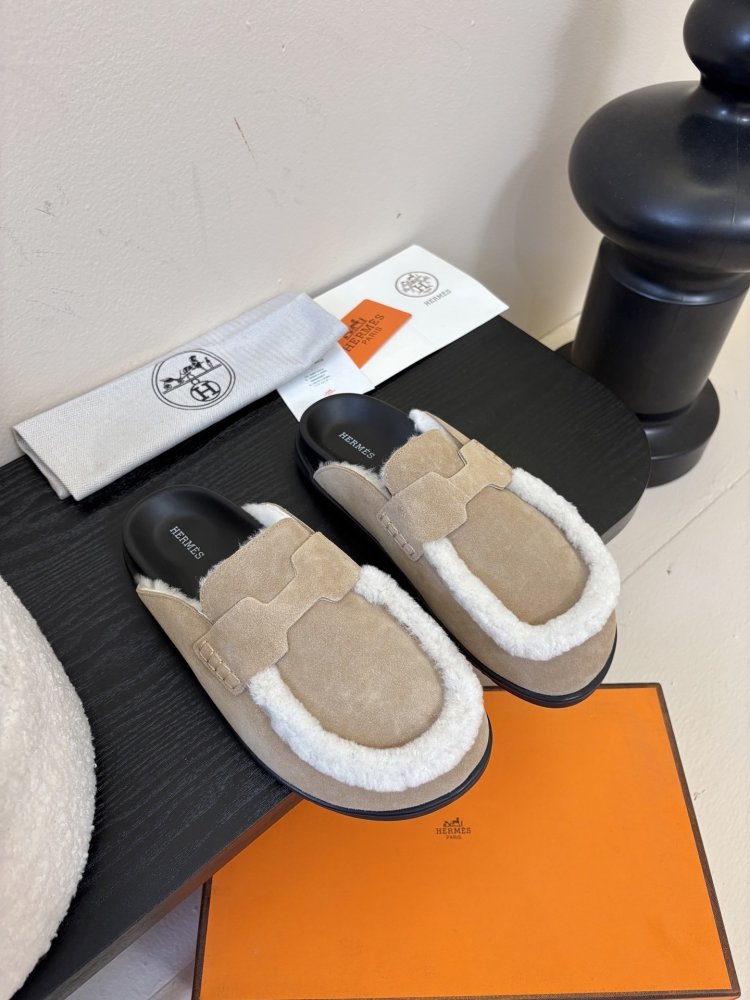 Мюли на меху женские