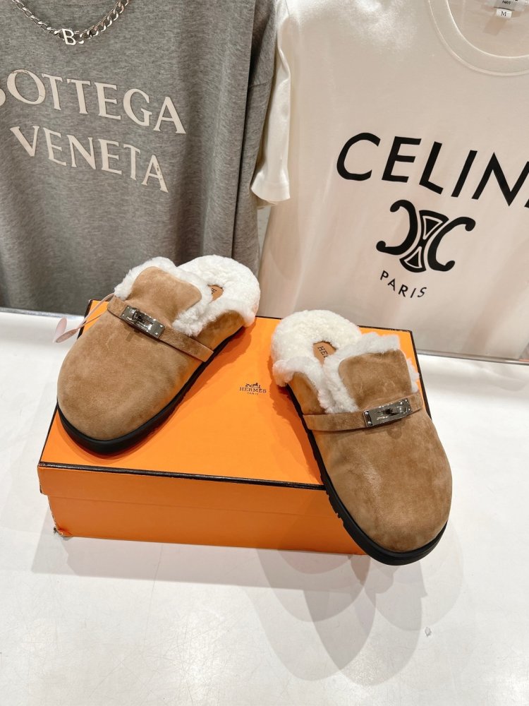 Мюли на меху женские фото 2