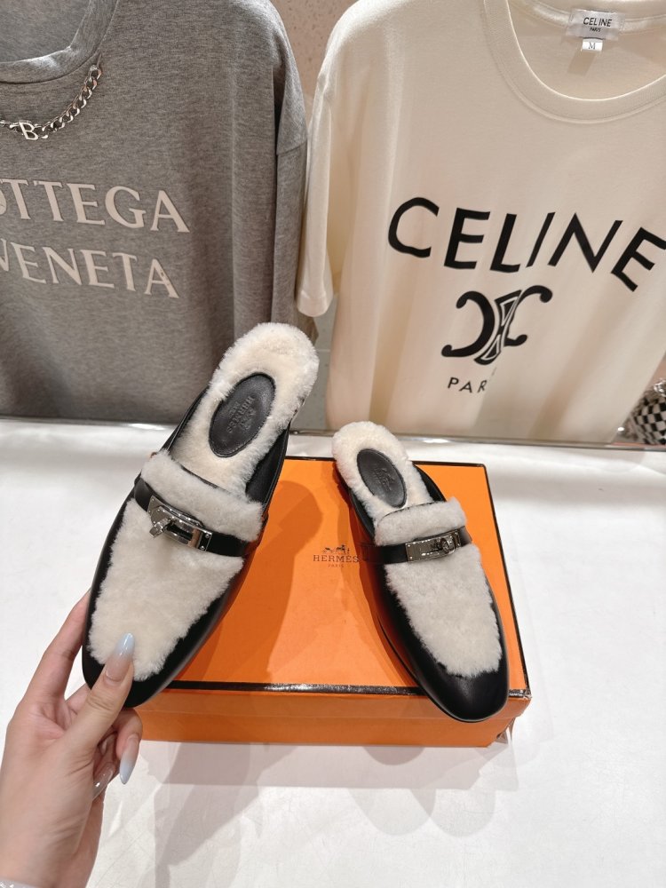 Мюли на меху женские фото 2