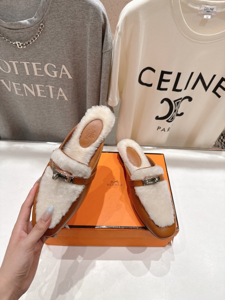 Мюли на меху женские фото 2