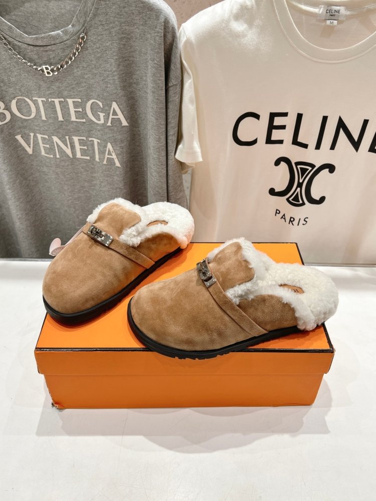 Мюли на меху женские фото 3