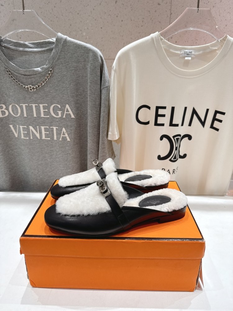 Мюли на меху женские фото 3