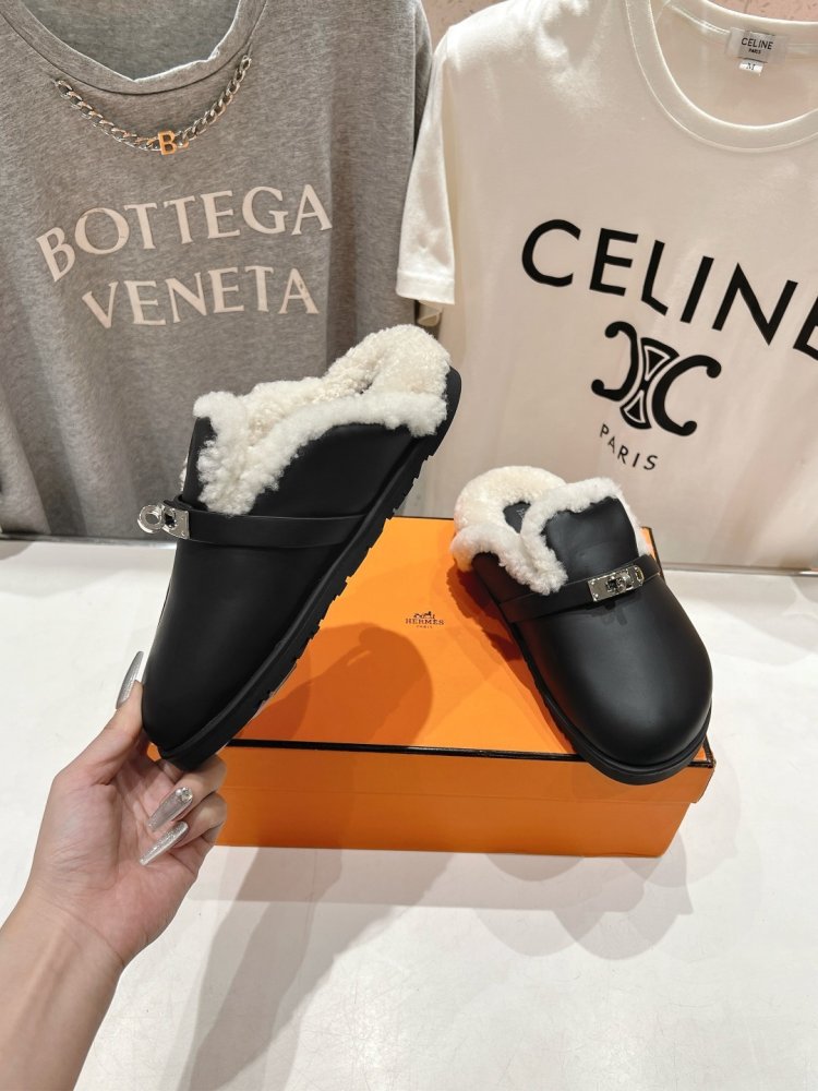 Мюли на меху женские фото 4