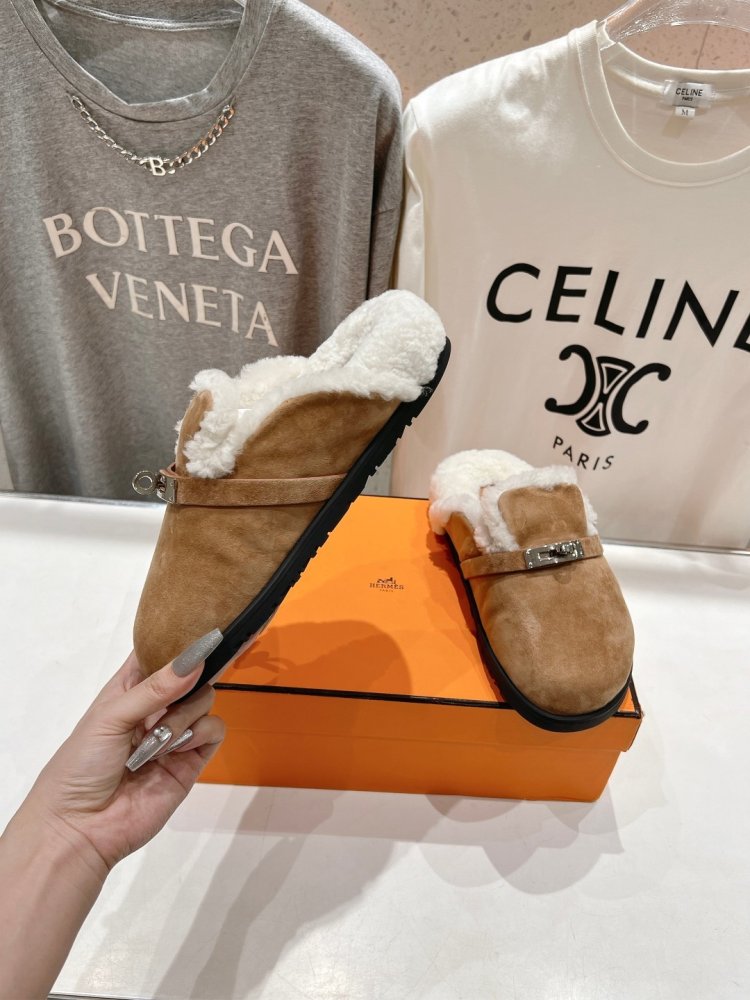 Мюли на меху женские фото 4