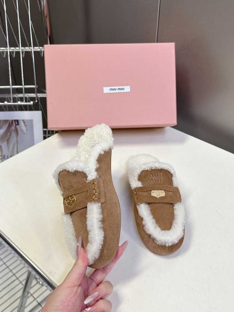 Мюли на меху женские фото 4