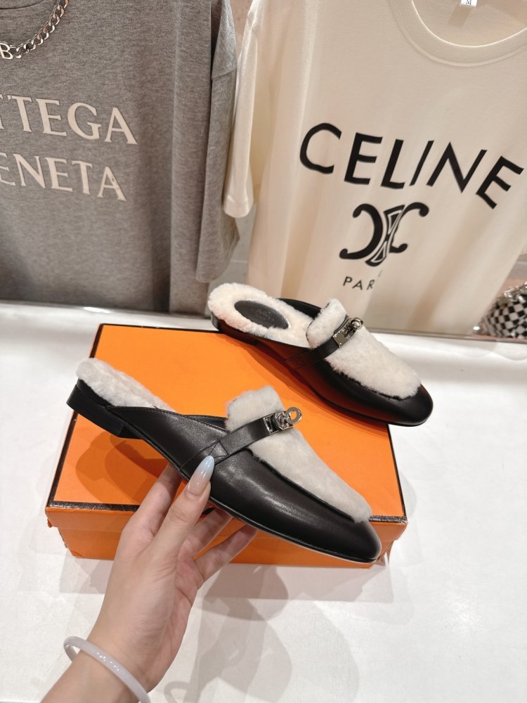 Мюли на меху женские фото 4