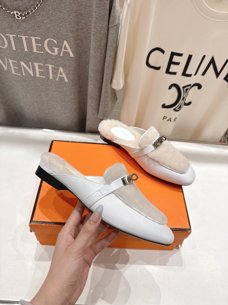 Мюли на меху женские фото 4