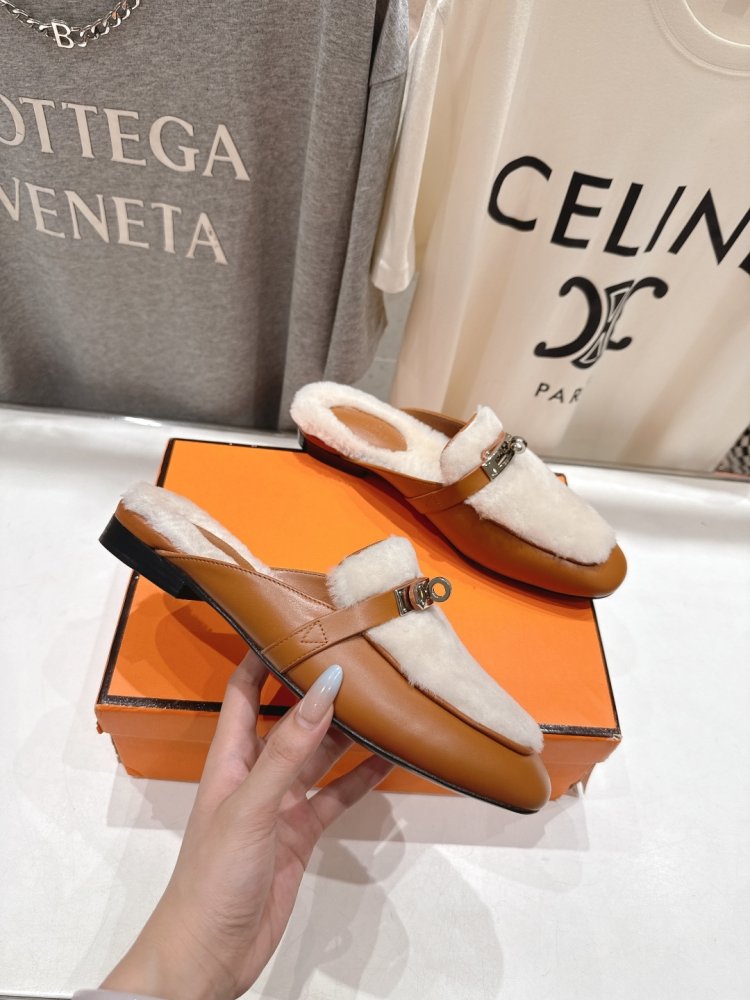 Мюли на меху женские фото 4