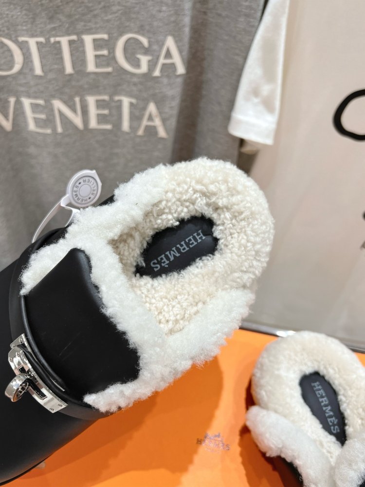 Мюли на меху женские фото 5