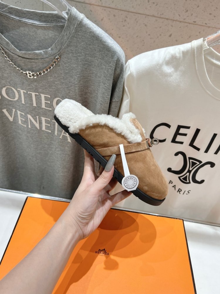 Мюли на меху женские фото 5