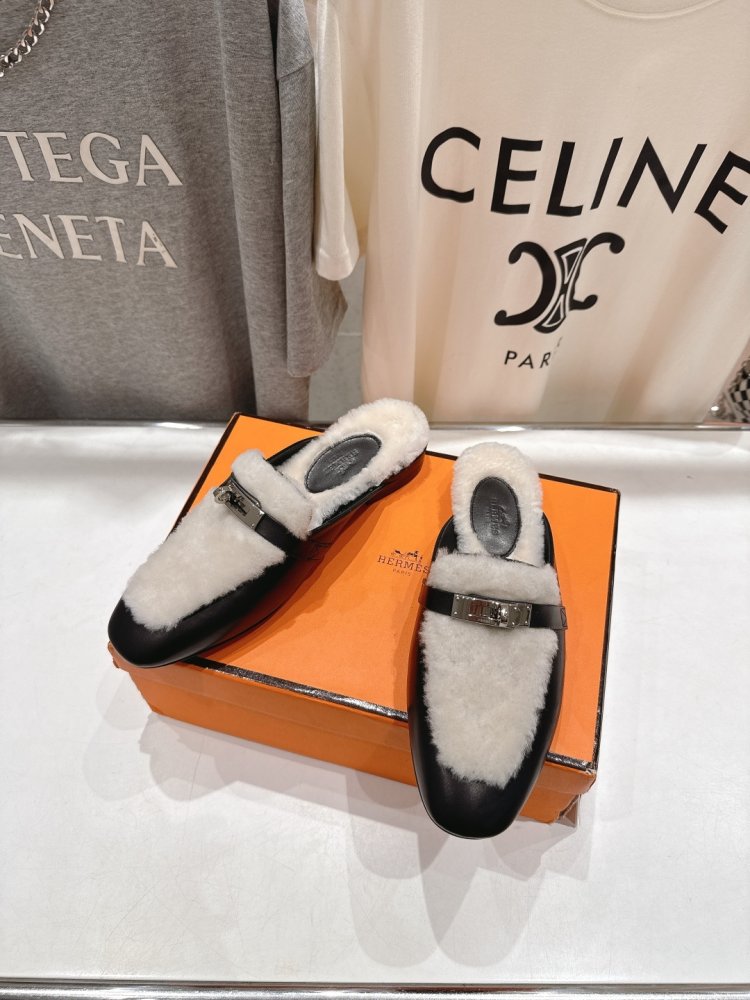 Мюли на меху женские фото 5