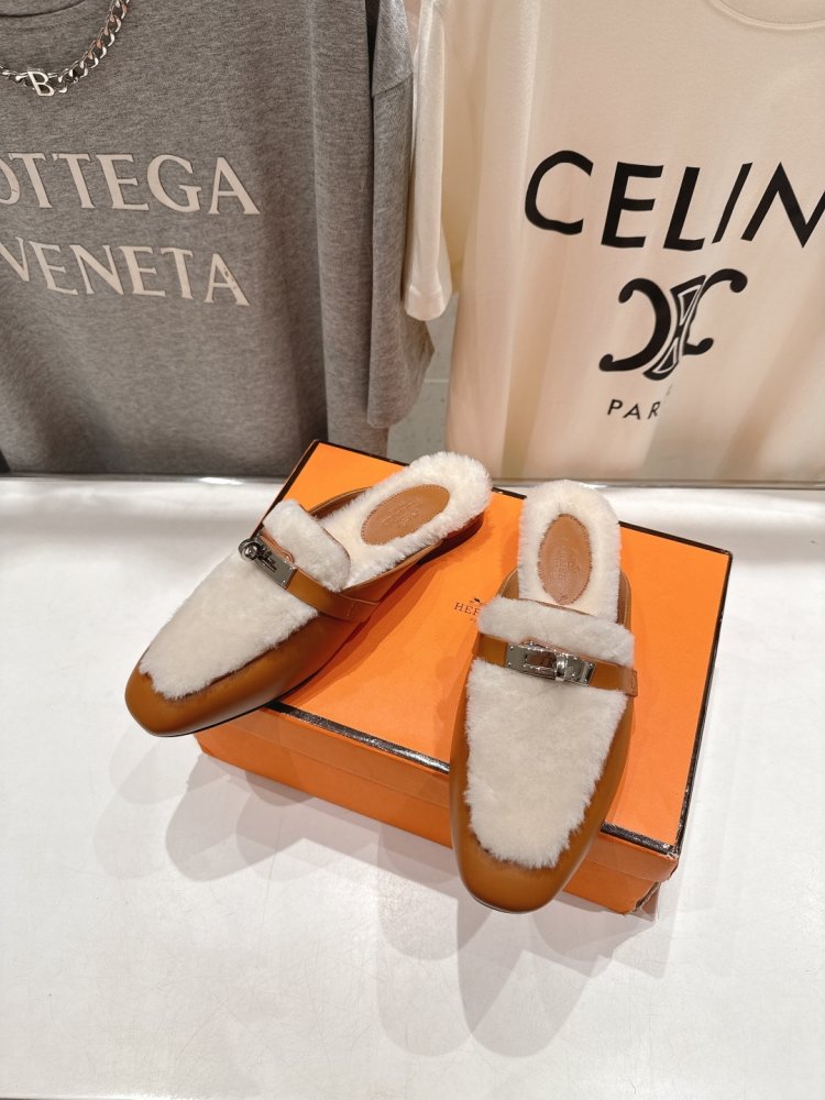 Мюли на меху женские фото 5