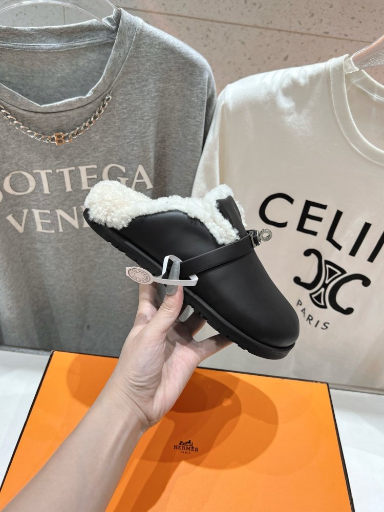 Мюли на меху женские фото 6