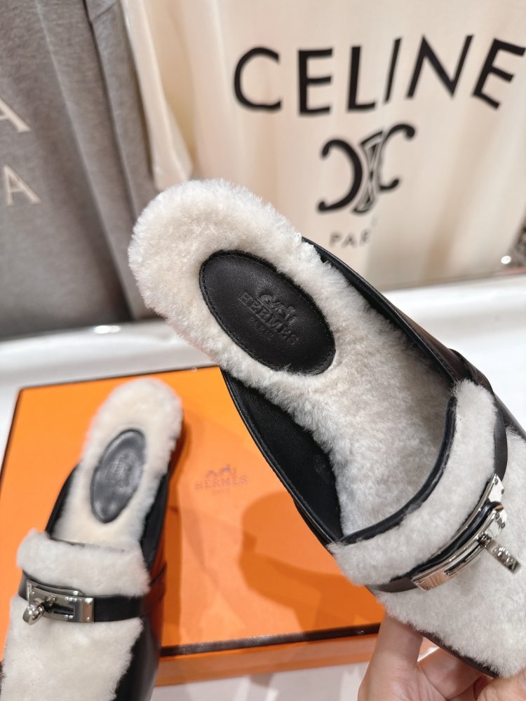 Мюли на меху женские фото 6