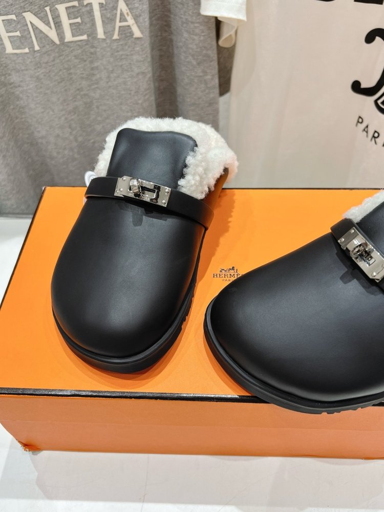 Мюли на меху женские фото 7