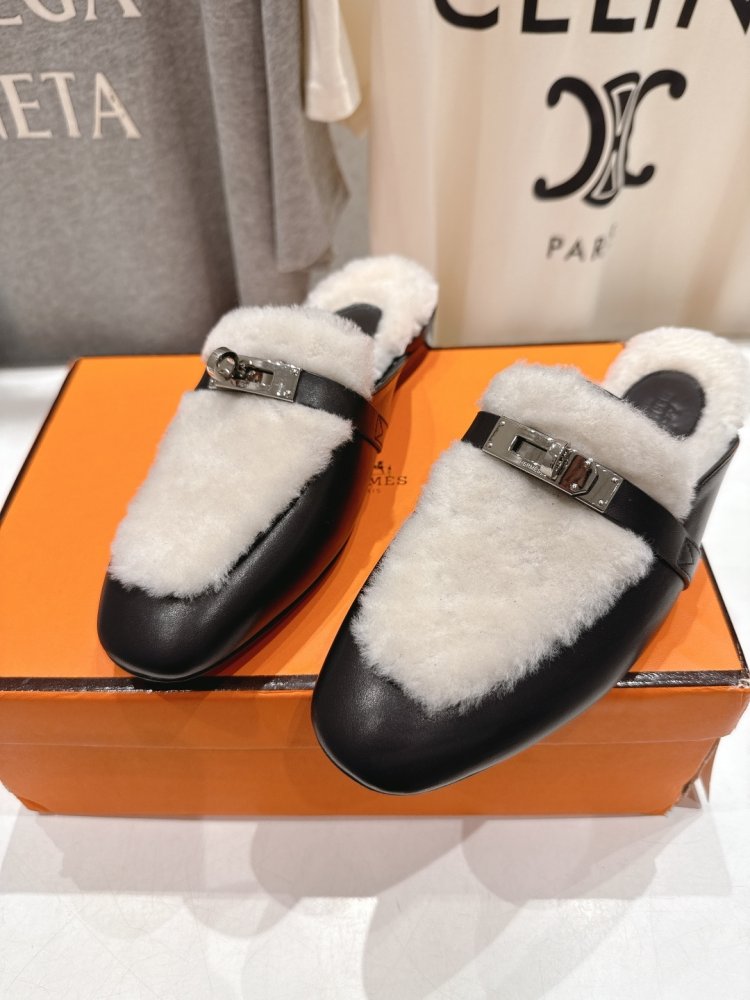 Мюли на меху женские фото 7