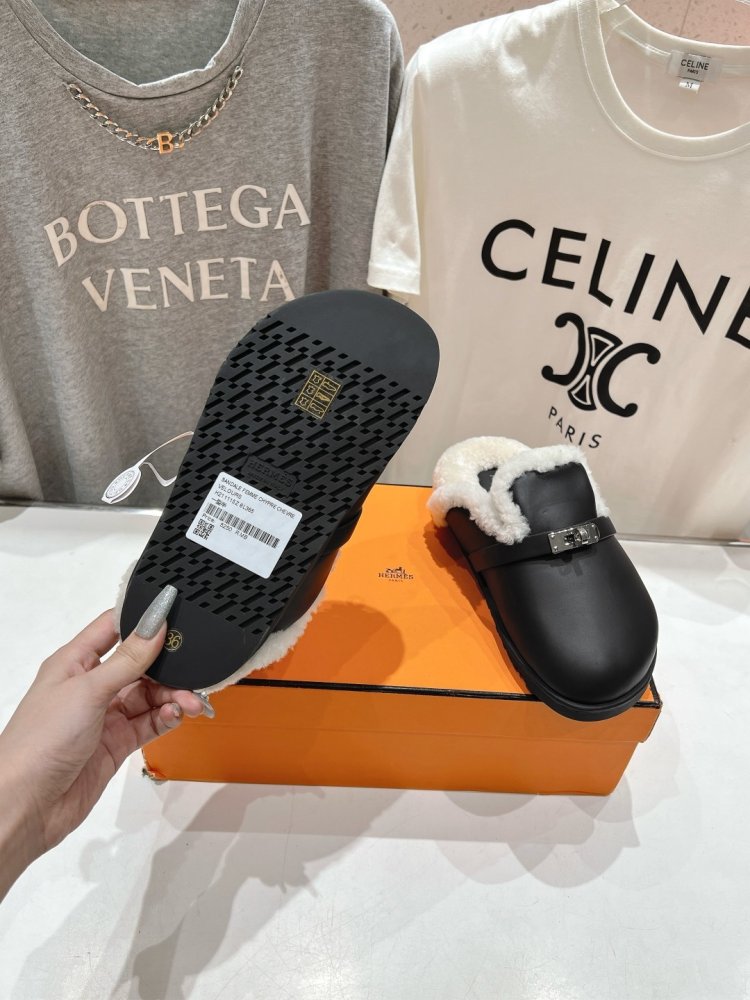 Мюли на меху женские фото 8