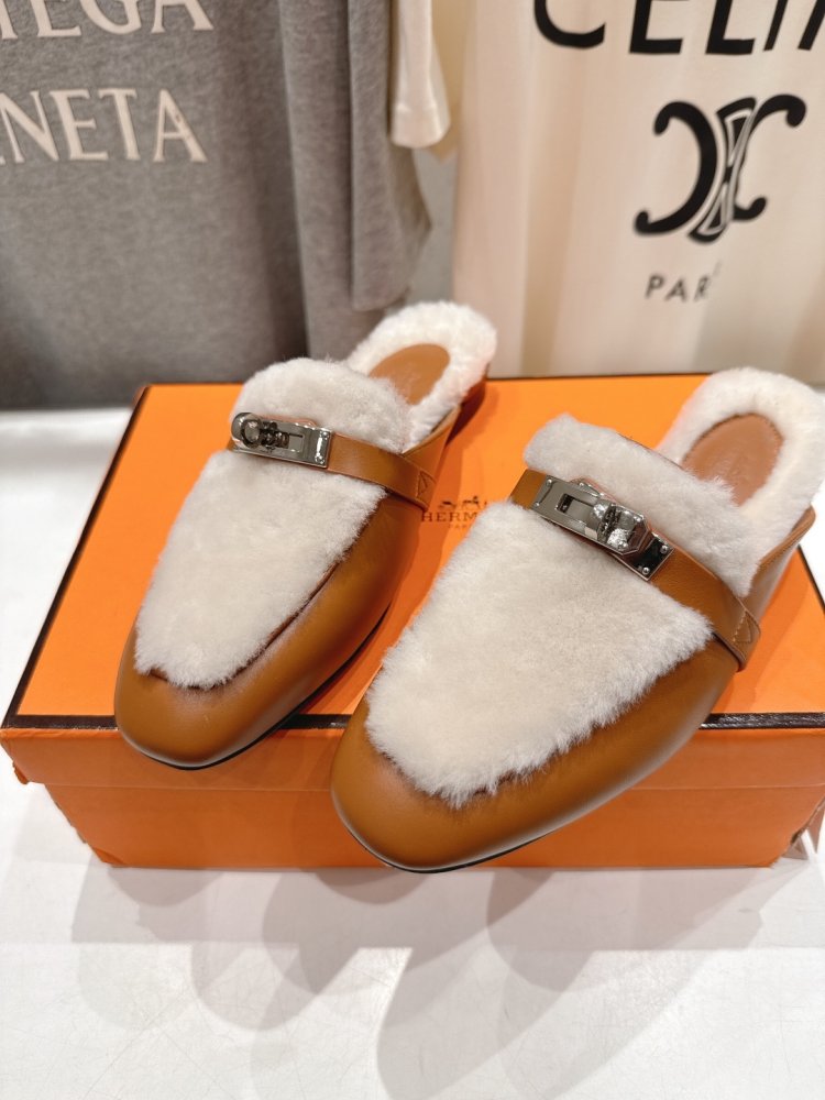 Мюли на меху женские фото 8