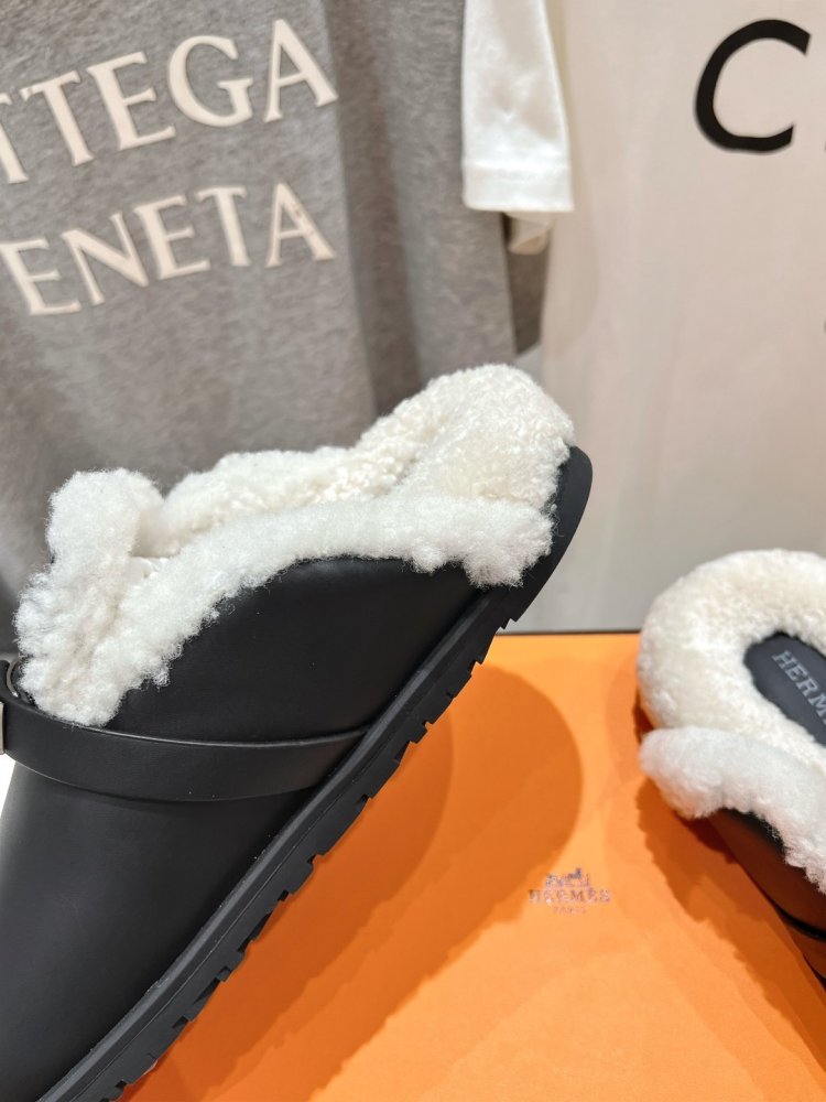 Мюли на меху женские фото 9