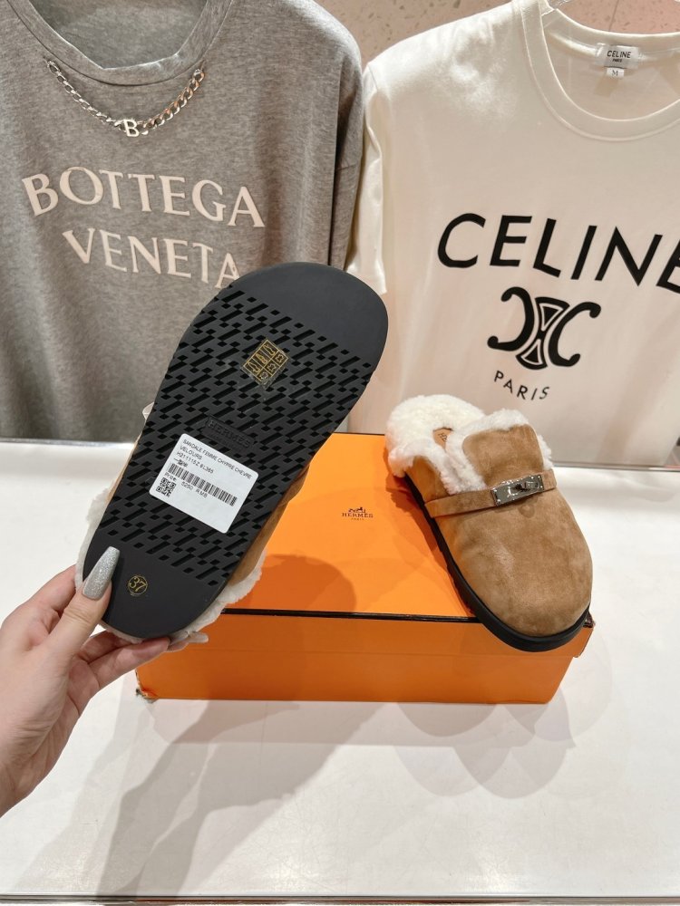 Мюли на меху женские фото 9