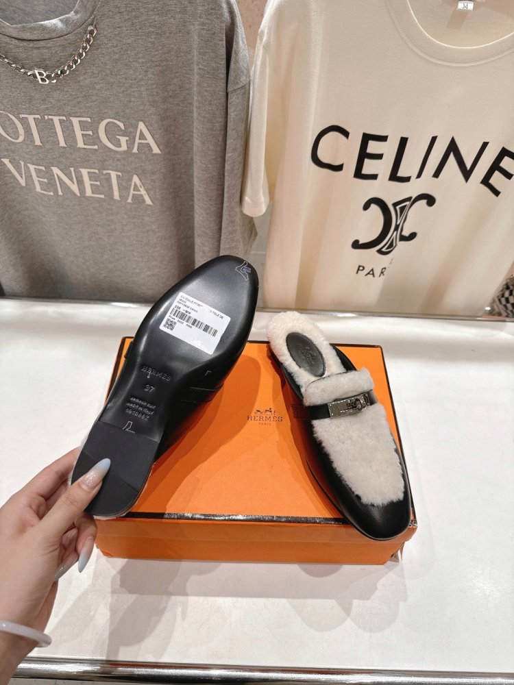 Мюли на меху женские фото 9